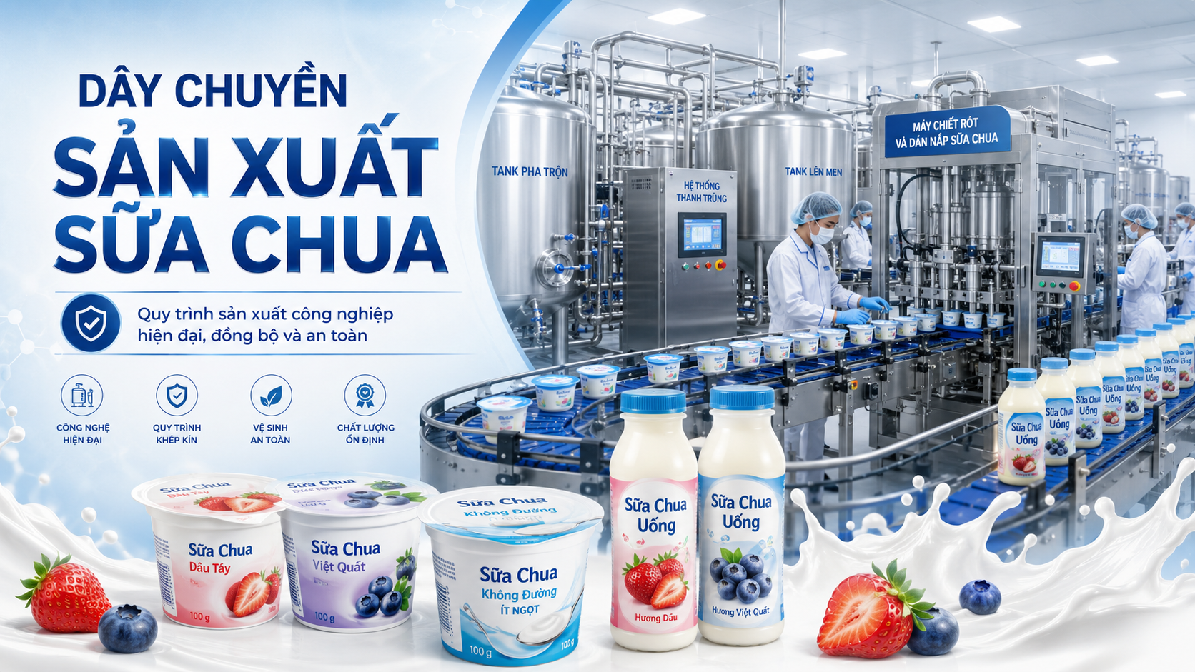 Dây Chuyền Sản Xuất Sữa Chua