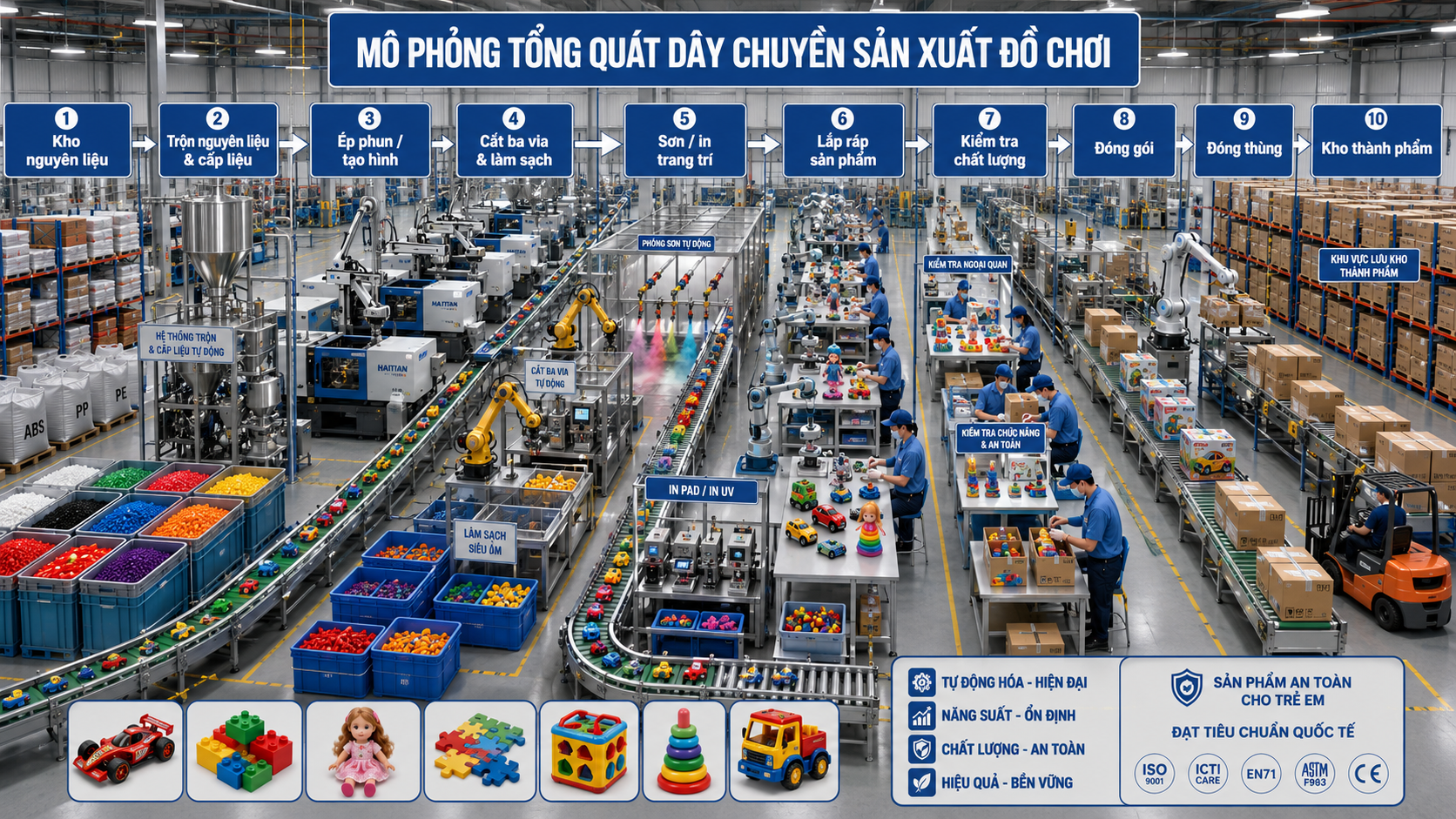 Dây Chuyền Sản Xuất Đồ Chơi